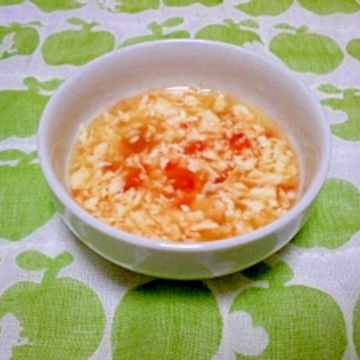 <離乳食中期>豆腐入りトマトチキンスープ